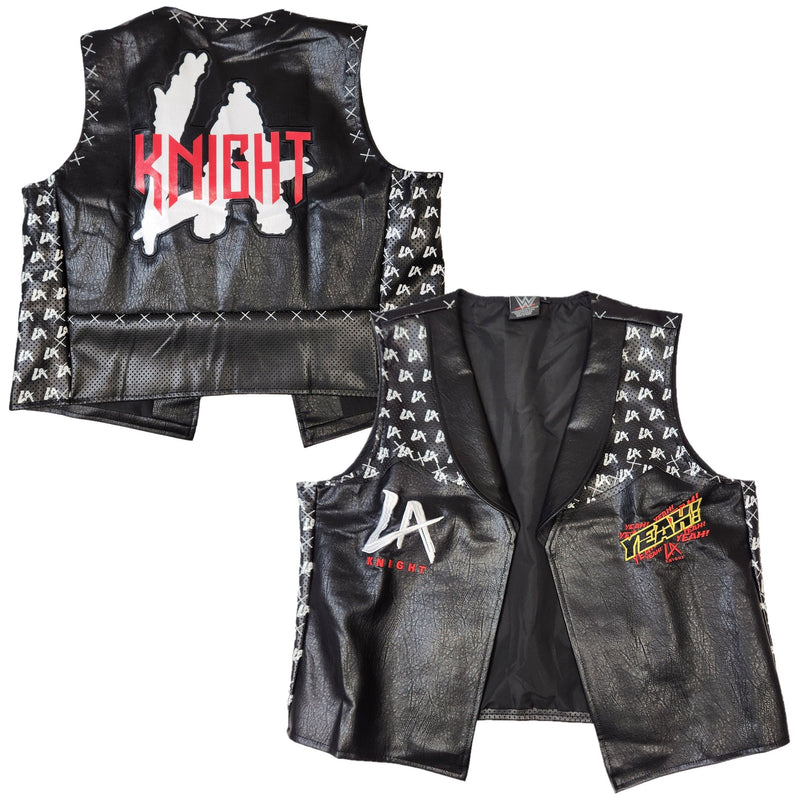 Load image into Gallery viewer, LA Knight Yeah! WWE Mens Black Replica Vest by EWS | Extreme Wrestling Shirts
