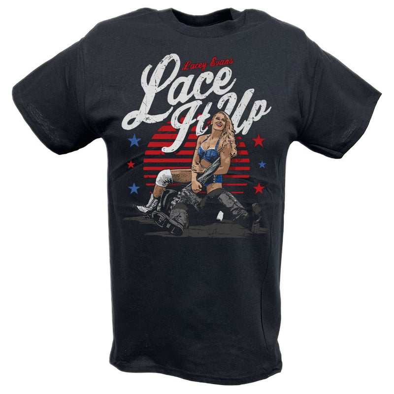 Load image into Gallery viewer, Lacey Evans Lace It Up Black T-shirt by EWS | Extreme Wrestling Shirts
