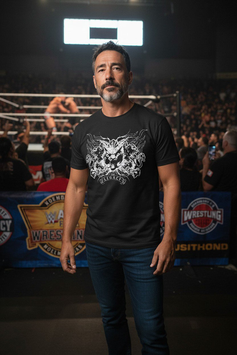 Load image into Gallery viewer, Legacy Family Crest Randy Orton Cody Rhodes Ted DiBiase T-shirt by EWS | Extreme Wrestling Shirts
