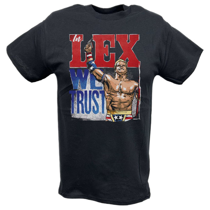 Lex Luger We Trust Black T-shirt by EWS | Extreme Wrestling Shirts