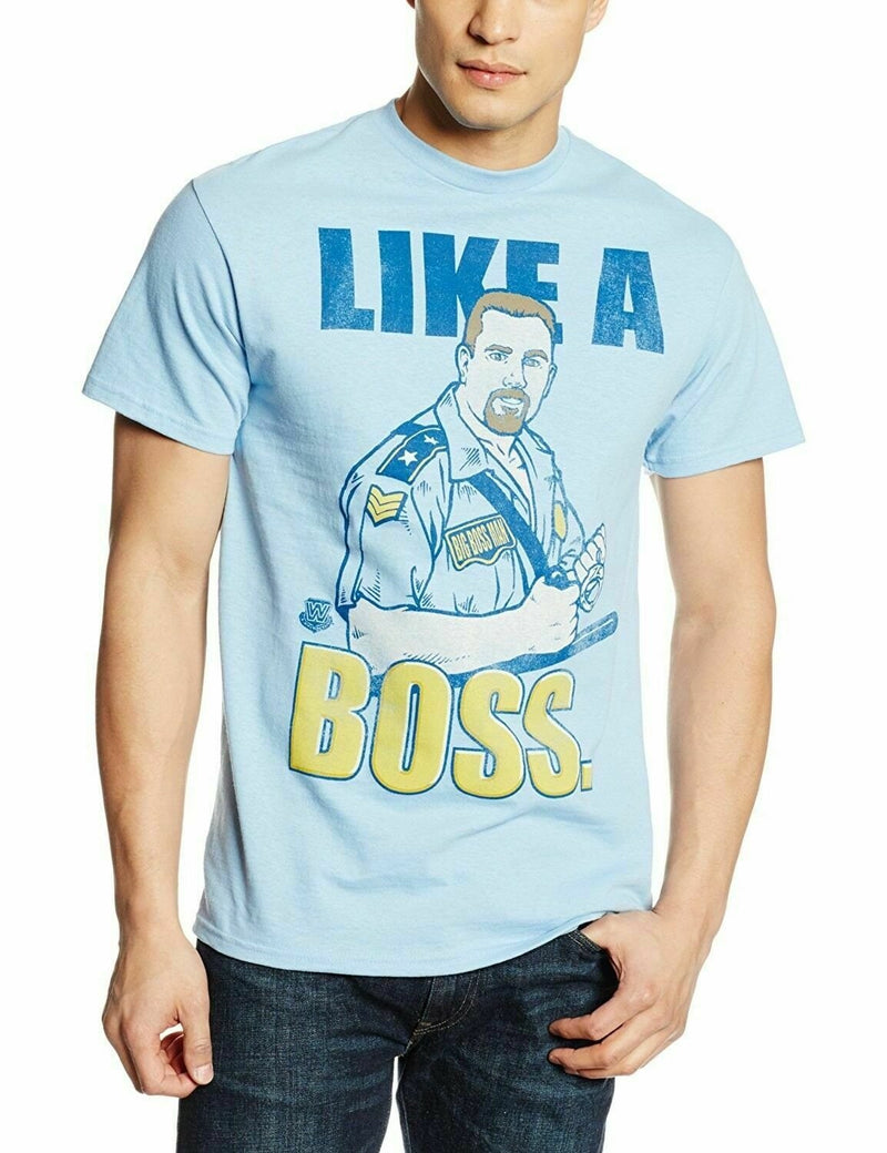 Load image into Gallery viewer, Like a Big Boss Man Mens Light Blue T-shirt Sports Mem, Cards &amp; Fan Shop &gt; Fan Apparel &amp; Souvenirs &gt; Wrestling by WWE | Extreme Wrestling Shirts
