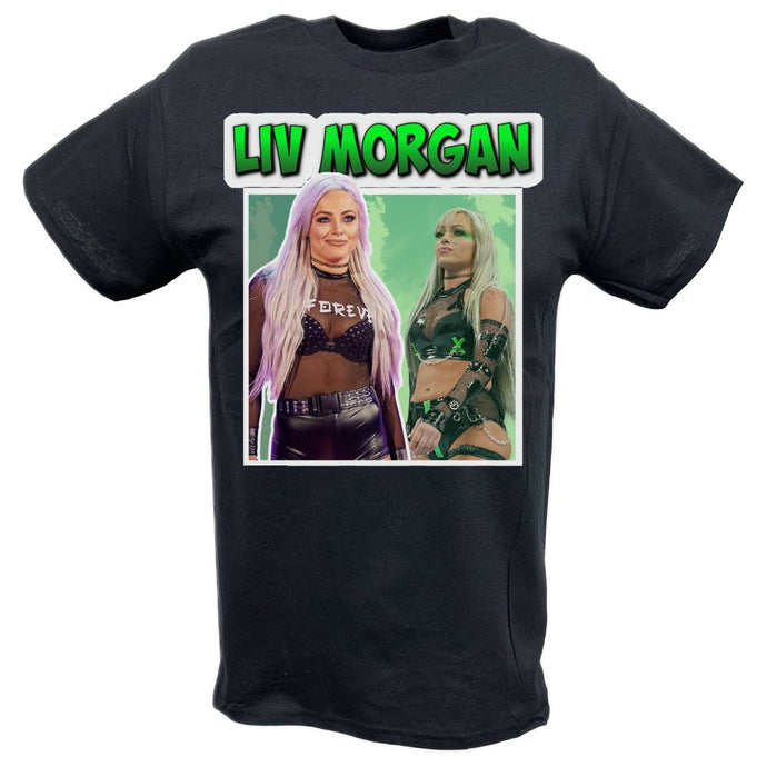 Liv Morgan Green Logo T-shirt by EWS | Extreme Wrestling Shirts