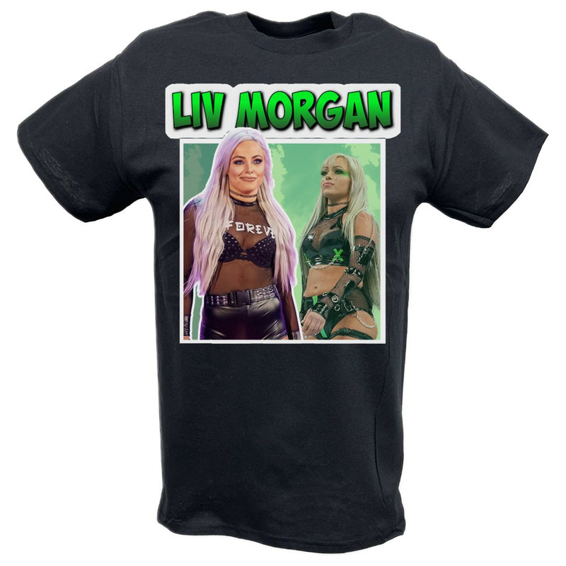 Load image into Gallery viewer, Liv Morgan Green Logo T-shirt by EWS | Extreme Wrestling Shirts
