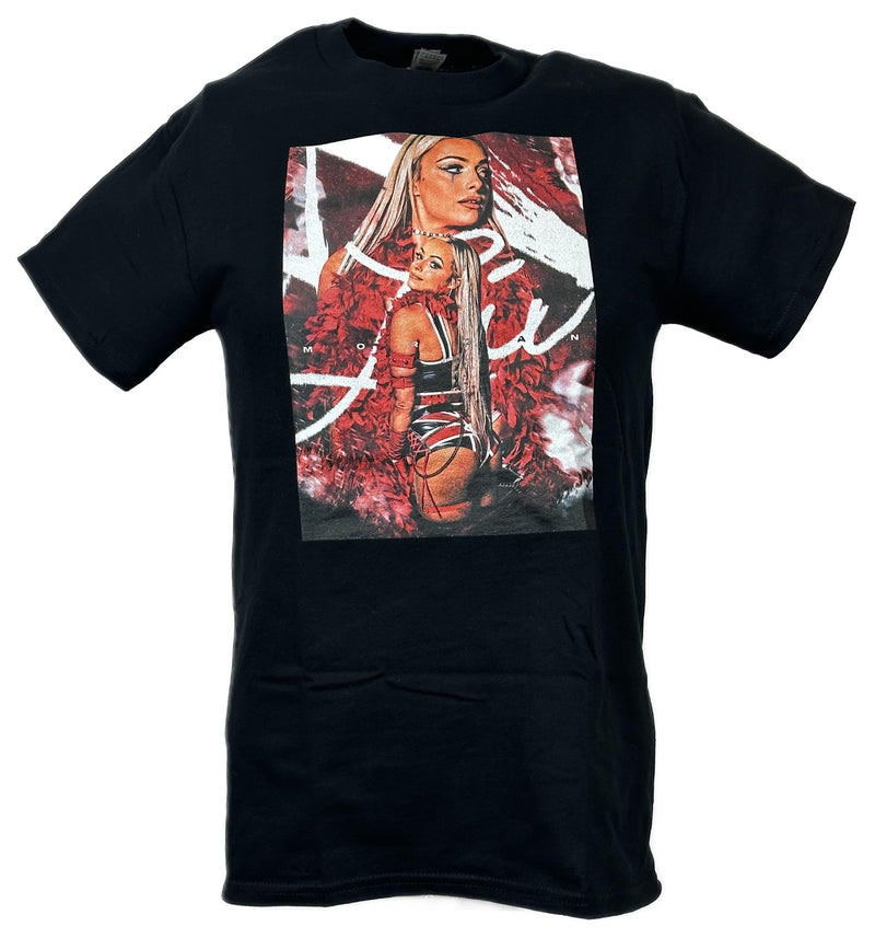 Load image into Gallery viewer, Liv Morgan Poster Print Black T-shirt by EWS | Extreme Wrestling Shirts
