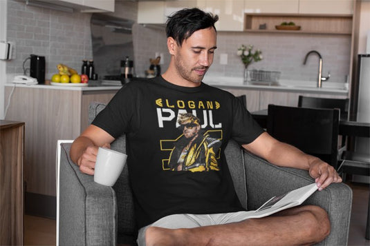 Logan Paul Future Yellow Black T-shirt by EWS | Extreme Wrestling Shirts
