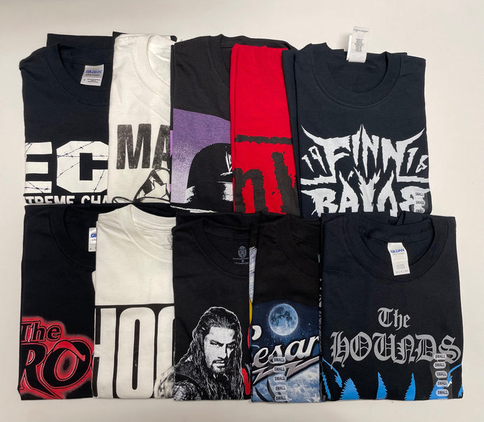 Lot of 10 Men Size Small WWE T-shirts | Cena Orton Undertaker The Rock (S) by EWS | Extreme Wrestling Shirts