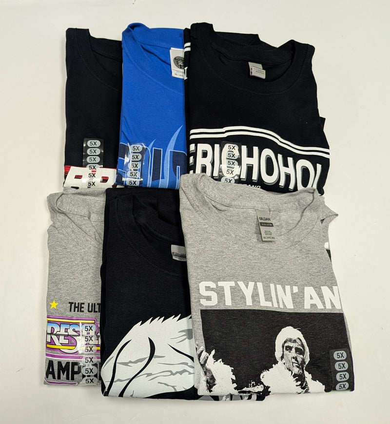 Load image into Gallery viewer, Lot of 6 Men Size 5XL WWE Authentic T-shirts | Cena Orton Undertaker The Rock (5XL) by Extreme Wrestling Shirts | Extreme Wrestling Shirts
