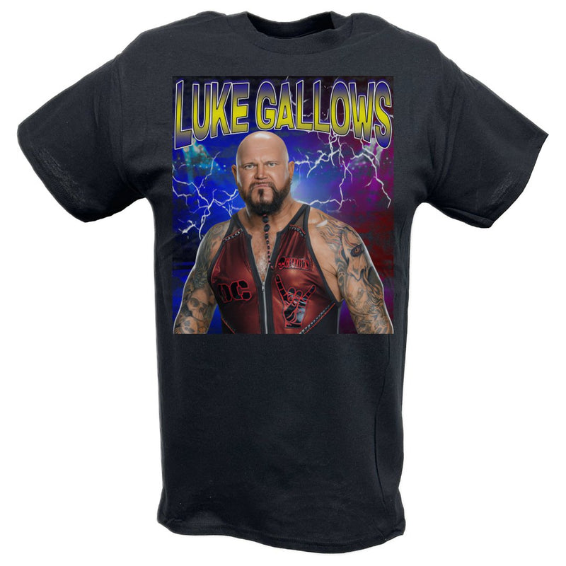 Load image into Gallery viewer, Luke Gallows Highlight Black T-shirt by EWS | Extreme Wrestling Shirts
