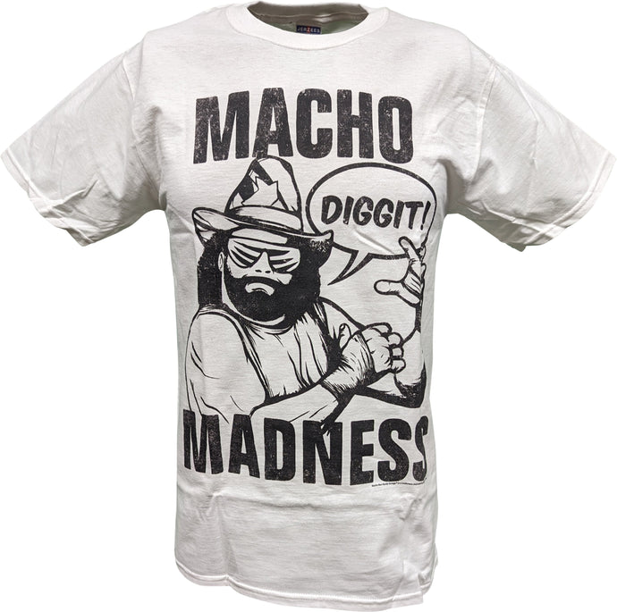 Macho Man Madness Randy Savage Diggit Mens White T-shirt Sports Mem, Cards & Fan Shop > Fan Apparel & Souvenirs > Wrestling by EWS | Extreme Wrestling Shirts