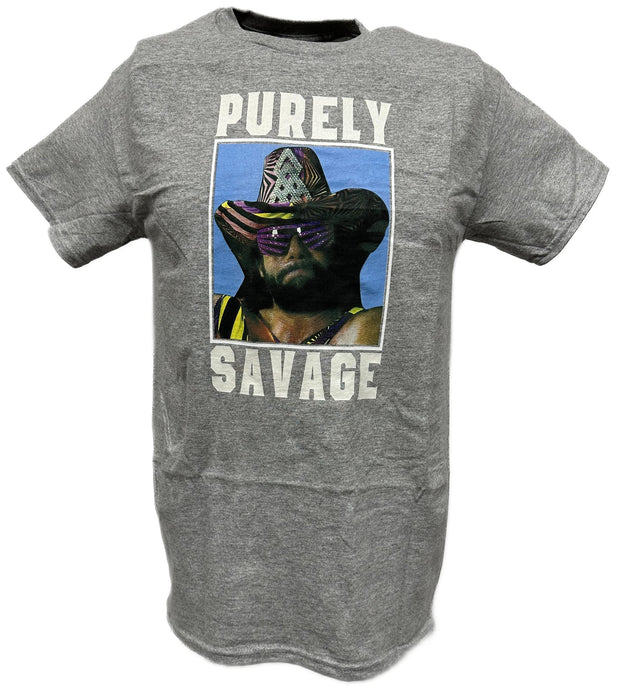 Macho Man Purely Savage Mens Grey T-shirt Sports Mem, Cards & Fan Shop > Fan Apparel & Souvenirs > Wrestling by Macho Man | Extreme Wrestling Shirts