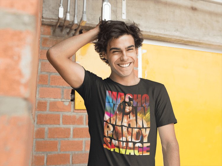 Load image into Gallery viewer, Macho Man Randy Savage Allover Mens Black T-shirt Sports Mem, Cards &amp; Fan Shop &gt; Fan Apparel &amp; Souvenirs &gt; Wrestling by EWS | Extreme Wrestling Shirts
