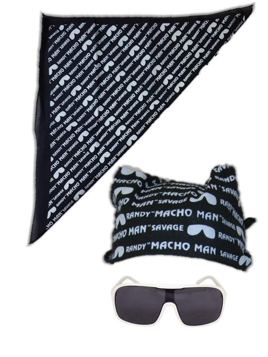 Macho Man Randy Savage Colored Costume Glasses Bandana Black Sports Mem, Cards & Fan Shop > Fan Apparel & Souvenirs > Wrestling by Macho Man | Extreme Wrestling Shirts