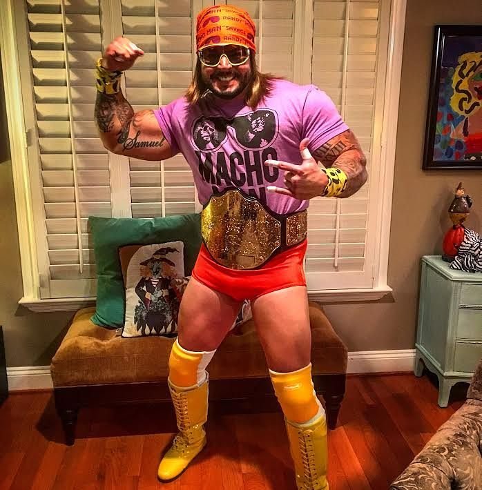 Load image into Gallery viewer, Macho Man Randy Savage Colored Costume Glasses Bandana Sports Mem, Cards &amp; Fan Shop > Fan Apparel &amp; Souvenirs > Wrestling by Macho Man | Extreme Wrestling Shirts
