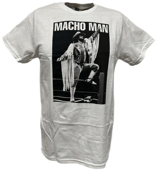 Macho Man Randy Savage Definitive Superstar WWE Mens White T-shirt Sports Mem, Cards & Fan Shop > Fan Apparel & Souvenirs > Wrestling by WWE | Extreme Wrestling Shirts