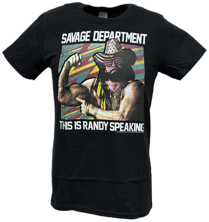 Load image into Gallery viewer, Macho Man Randy Savage Department Speaking Mens Black T-shirt Sports Mem, Cards &amp; Fan Shop &gt; Fan Apparel &amp; Souvenirs &gt; Wrestling by EWS | Extreme Wrestling Shirts
