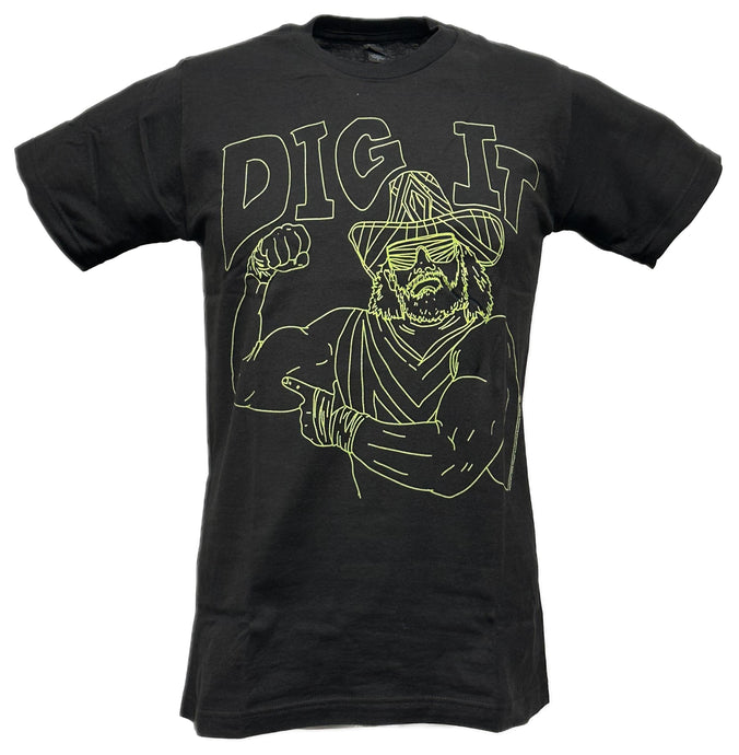 Macho Man Randy Savage Dig It Mens Black T-shirt Sports Mem, Cards & Fan Shop > Fan Apparel & Souvenirs > Wrestling by Extreme Wrestling Shirts | Extreme Wrestling Shirts