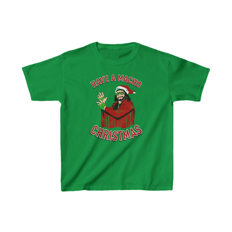 Load image into Gallery viewer, Macho Man Randy Savage Have Macho Christmas Kids Youth Green T-shirt by EWS | Extreme Wrestling Shirts
