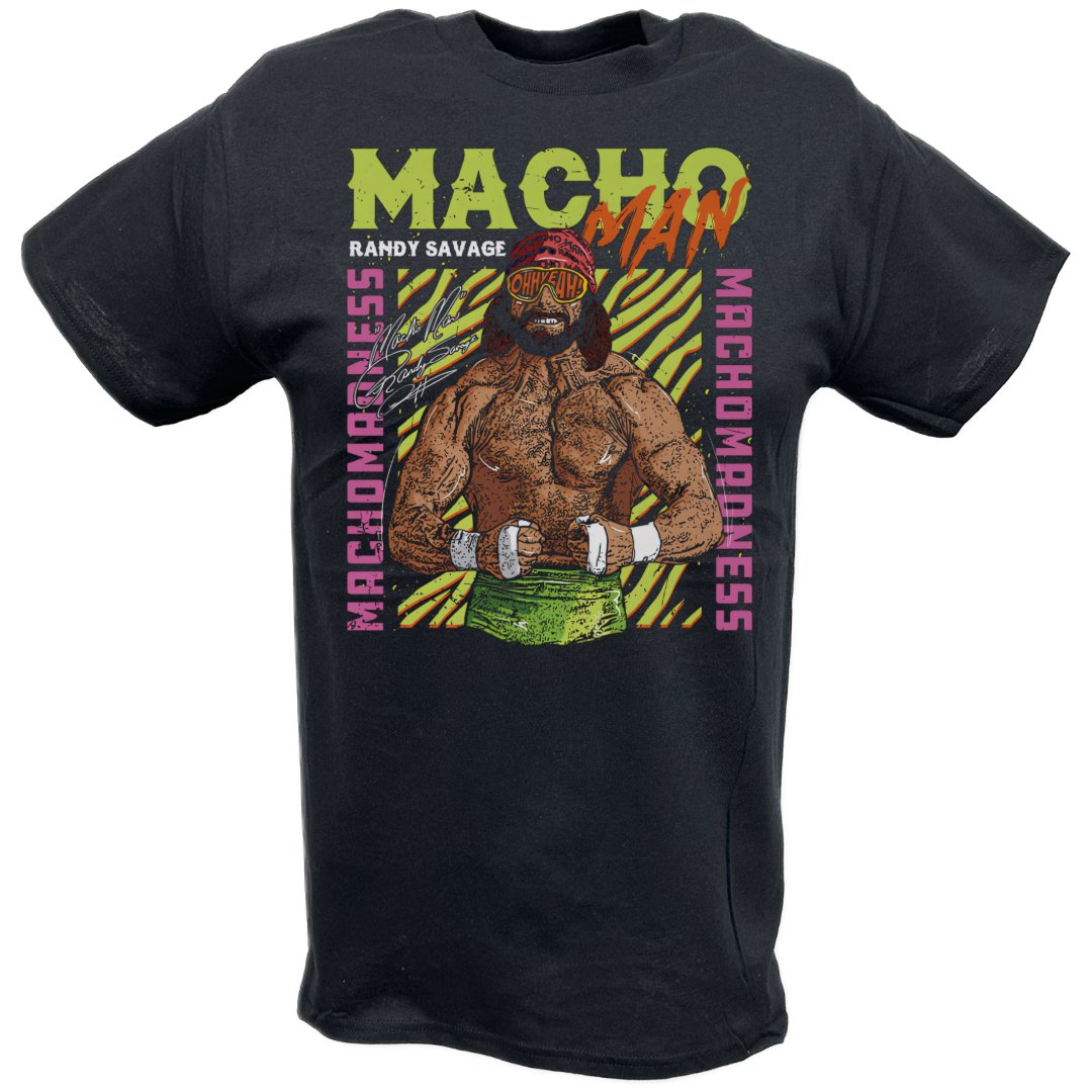 Macho Man Randy Savage Madness Flex T-shirt – Extreme Wrestling Shirts