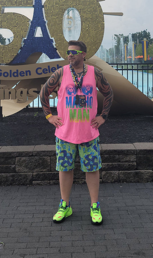 Macho Man Randy Savage Mens Pink Tank Top T-shirt Sports Mem, Cards & Fan Shop > Fan Apparel & Souvenirs > Wrestling by EWS | Extreme Wrestling Shirts