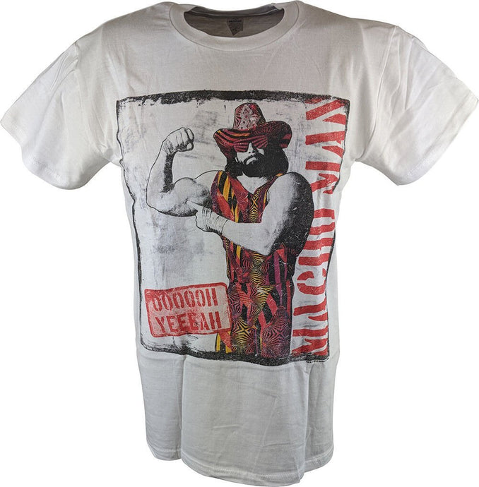 Macho Man Randy Savage OOOH YEEEEAH White T-shirt Sports Mem, Cards & Fan Shop > Fan Apparel & Souvenirs > Wrestling by EWS | Extreme Wrestling Shirts