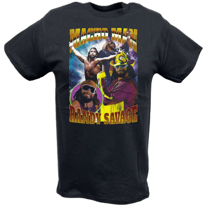 Load image into Gallery viewer, Macho Man Randy Savage Pixeled Collage T-shirt by EWS | Extreme Wrestling Shirts
