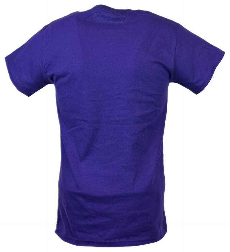 Load image into Gallery viewer, Macho Man Randy Savage Purple Logo Cream Crop T-shirt by EWS | Extreme Wrestling Shirts
