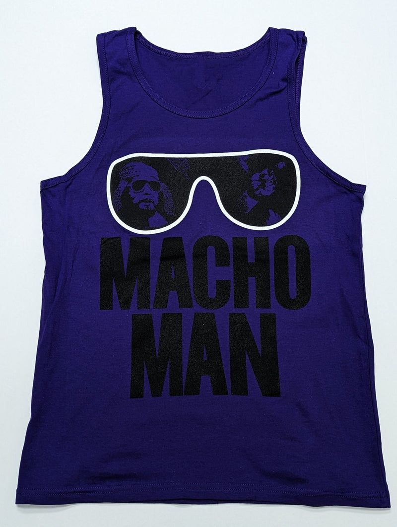 Load image into Gallery viewer, Macho Man Randy Savage Purple Sunglasses Mens Tank Top Shirt Sports Mem, Cards &amp; Fan Shop &gt; Fan Apparel &amp; Souvenirs &gt; Wrestling by Hybrid Tees | Extreme Wrestling Shirts
