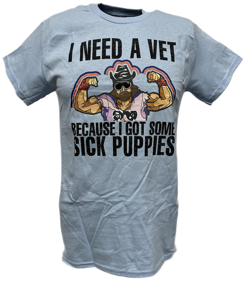 Load image into Gallery viewer, Macho Man Randy Savage Sick Puppies Heather Blue T-shirt Sports Mem, Cards &amp; Fan Shop &gt; Fan Apparel &amp; Souvenirs &gt; Wrestling by EWS | Extreme Wrestling Shirts
