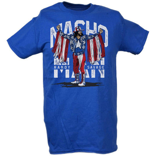 Macho Man Randy Savage Stars And Stripes USA T-shirt by EWS | Extreme Wrestling Shirts