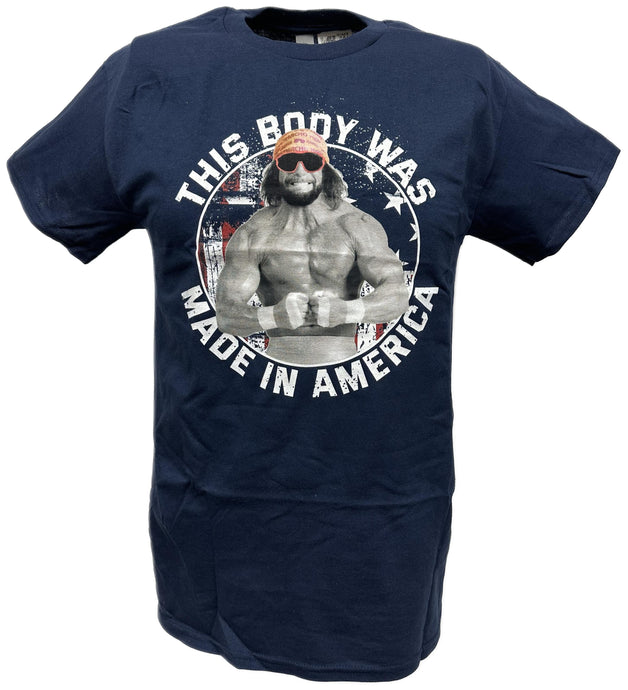 Macho Man Randy Savage This Body Made In America Mens T-shirt Sports Mem, Cards & Fan Shop > Fan Apparel & Souvenirs > Wrestling by EWS | Extreme Wrestling Shirts