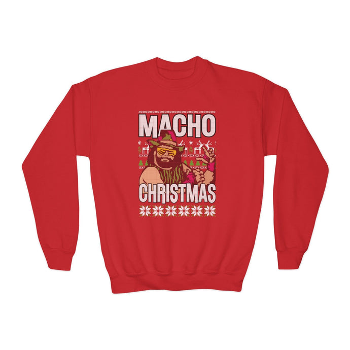 Macho Man Randy Savage Ugly Christmas Kids Youth Sweater Sweatshirt by EWS | Extreme Wrestling Shirts