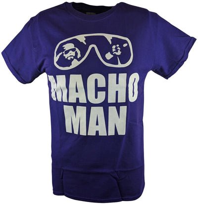 Macho Man Randy Savage White Logo Sunglasses Purple Kids Boys T-shirt by WWE | Extreme Wrestling Shirts