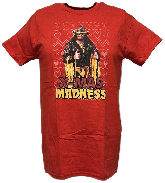 Macho Man Randy Savage X-mas Madness Mens Red T-shirt by EWS | Extreme Wrestling Shirts