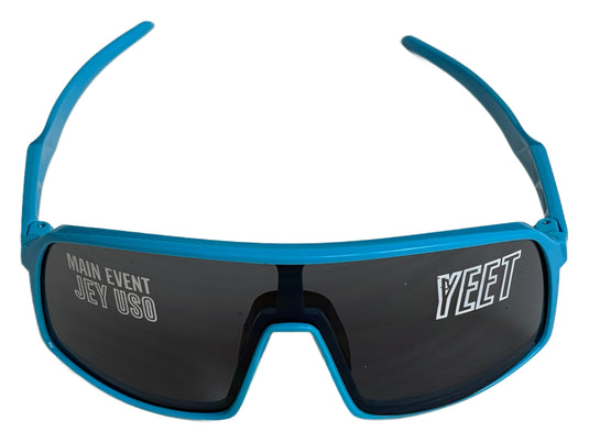 Main Event Jey Uso Yeet Adult Sport Shades Costume Glasses Blue by EWS | Extreme Wrestling Shirts