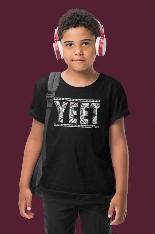 Load image into Gallery viewer, Main Event Jey Uso YEET Kids Youth Black T-shirt by EWS | Extreme Wrestling Shirts
