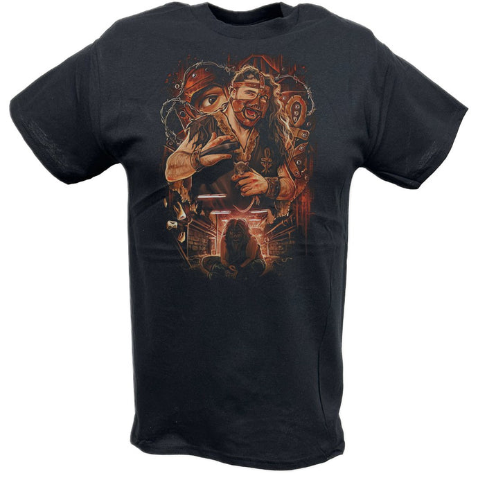 Mankind Boiler Room Mick Foley Black T-shirt by EWS | Extreme Wrestling Shirts