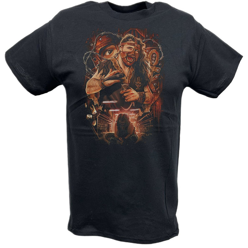 Load image into Gallery viewer, Mankind Boiler Room Mick Foley Black T-shirt by EWS | Extreme Wrestling Shirts
