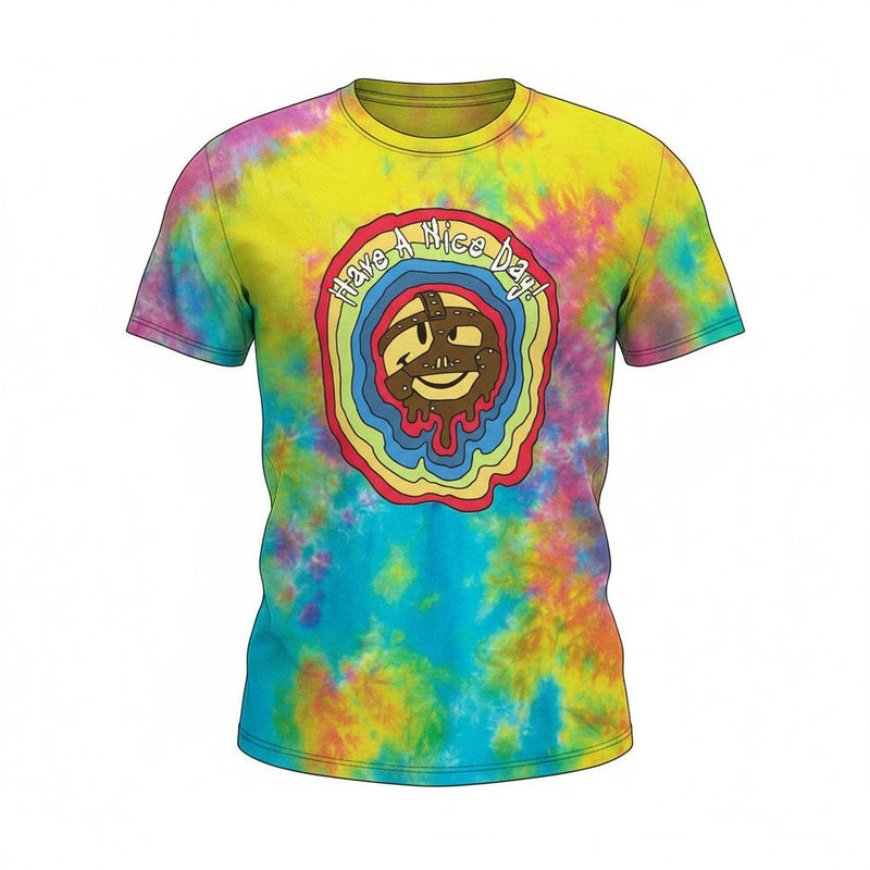 Load image into Gallery viewer, Mankind Have A Nice Day Tie Dye T-shirt by EWS | Extreme Wrestling Shirts

