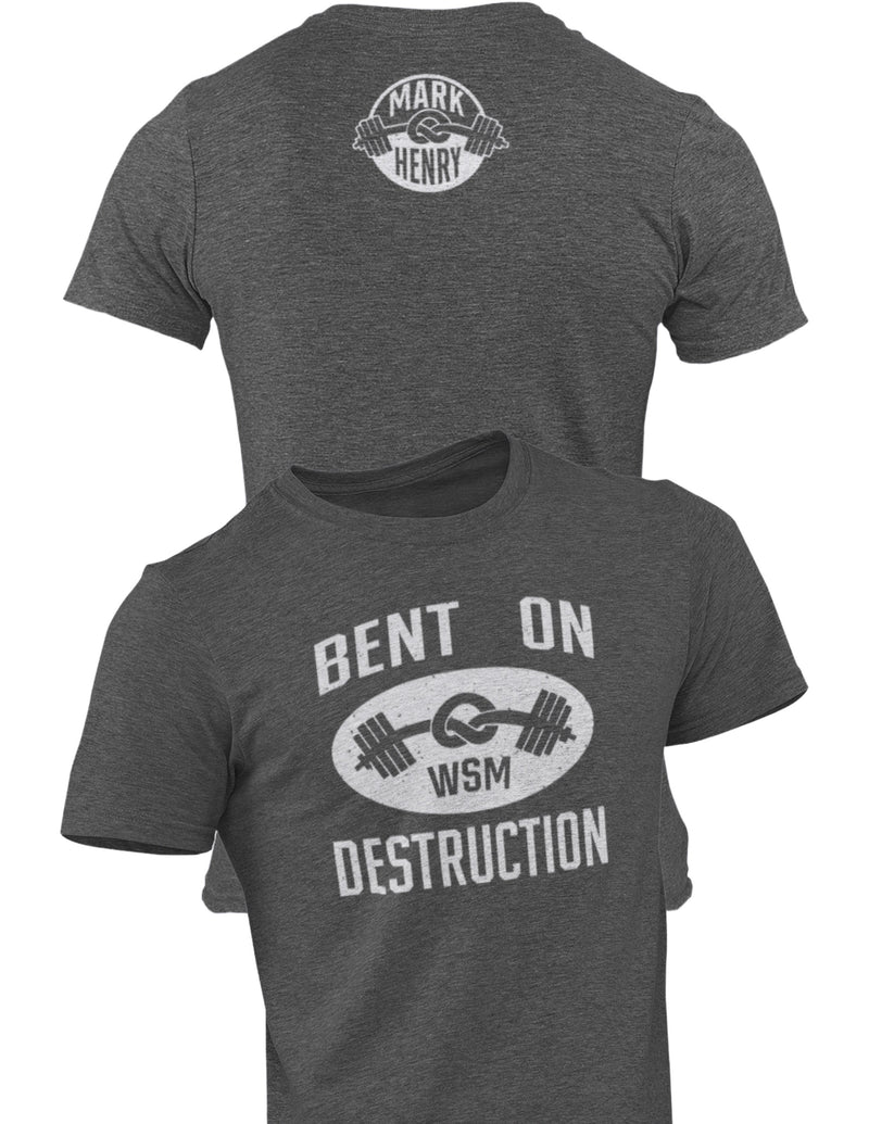 Load image into Gallery viewer, Mark Henry Bent on Destruction Gray T-shirt by EWS | Extreme Wrestling Shirts
