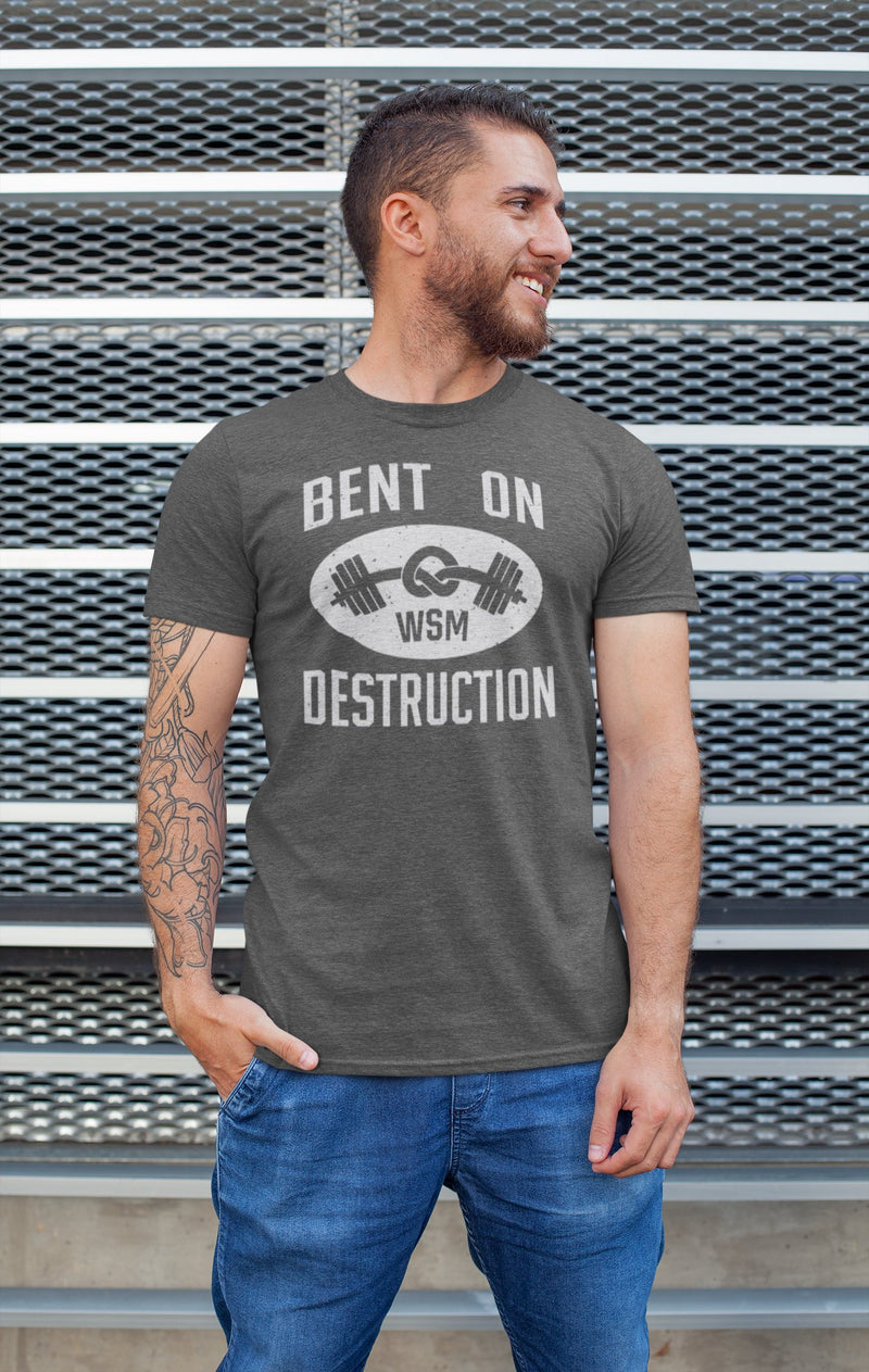 Load image into Gallery viewer, Mark Henry Bent on Destruction Gray T-shirt by EWS | Extreme Wrestling Shirts
