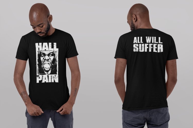 Load image into Gallery viewer, Mark Henry Hall is Pain All Will Suffer T-shirt by EWS | Extreme Wrestling Shirts
