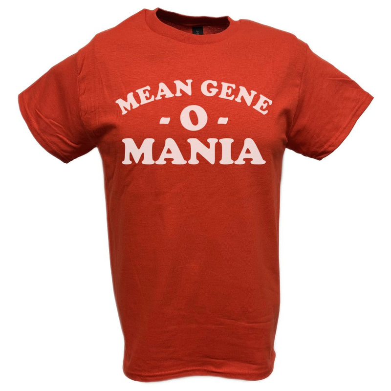 Load image into Gallery viewer, Mean Gene O Mania Okerland Retro Red T-shirt by EWS | Extreme Wrestling Shirts
