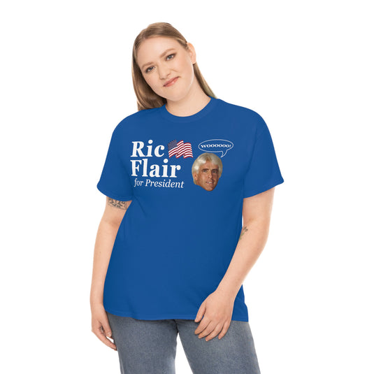 Ric Flair For President Mens WWE Blue T-shirt