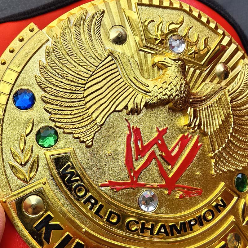 Load image into Gallery viewer, WWE World Champion Pro Wrestling Red Costume Belt
