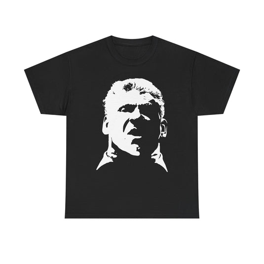 Vince McMahon White Face Profile Mens Black T-shirt