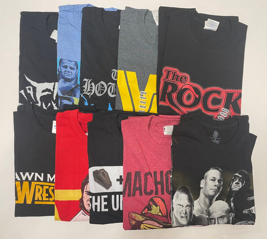 10 Men Size Medium WWE T-shirts | Cena Orton Undertaker The Rock Lot 1