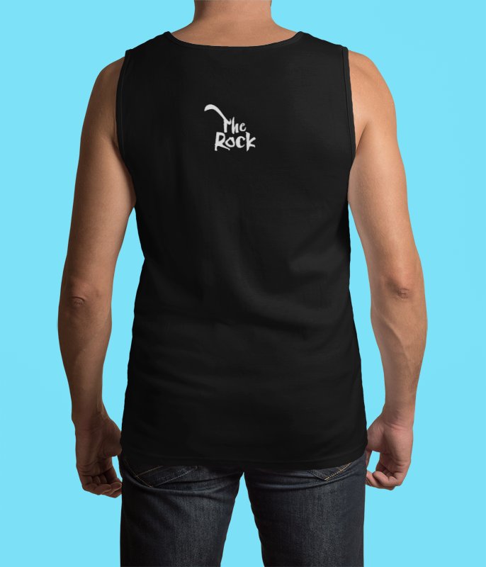 Load image into Gallery viewer, The Rock Blue Brahma Bull Sleeveless Black Muscle T-shirt
