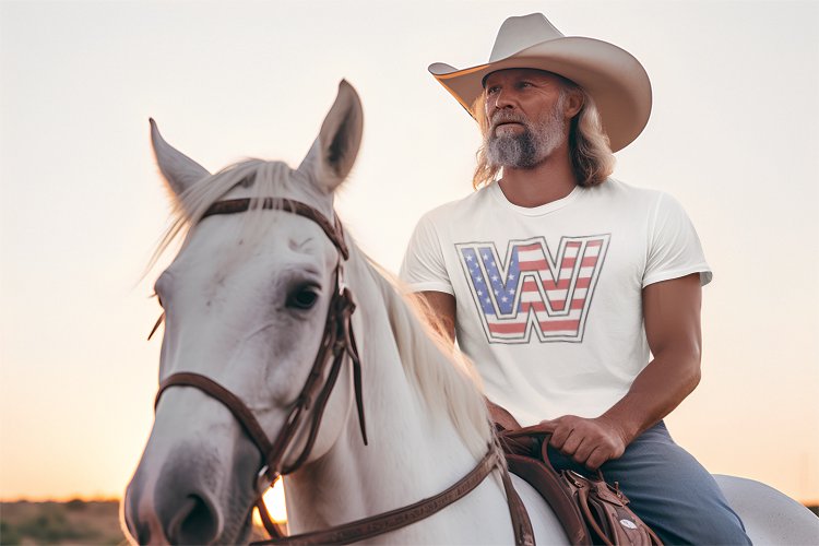 Load image into Gallery viewer, WWE Logo American Flag Mens Lightweight USA White T-shirt
