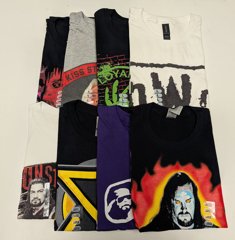 Load image into Gallery viewer, 8 Men Size Large WWE T-shirts | Cena Orton Undertaker The Rock Lot 1
