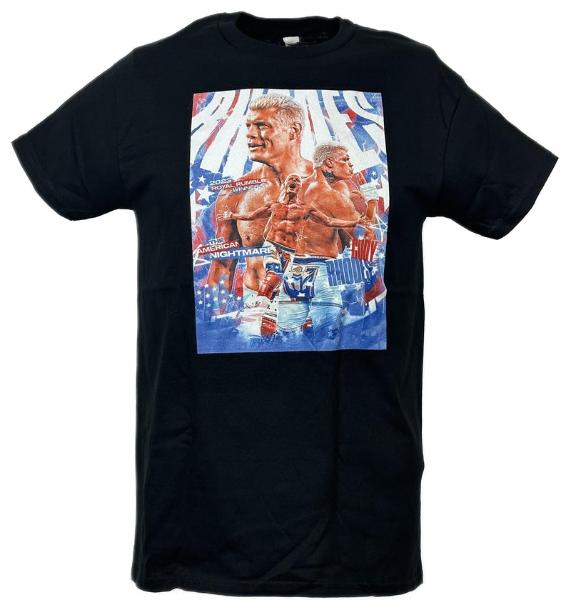 Load image into Gallery viewer, Cody Rhodes 2023 Royal Rumble Winner Poster Print Black T-shirt
